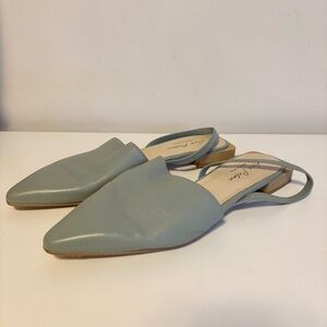 Ana Palma Leather Pointed Toe Sling Back Flat Sandals Womens US Shoe Size 8.5